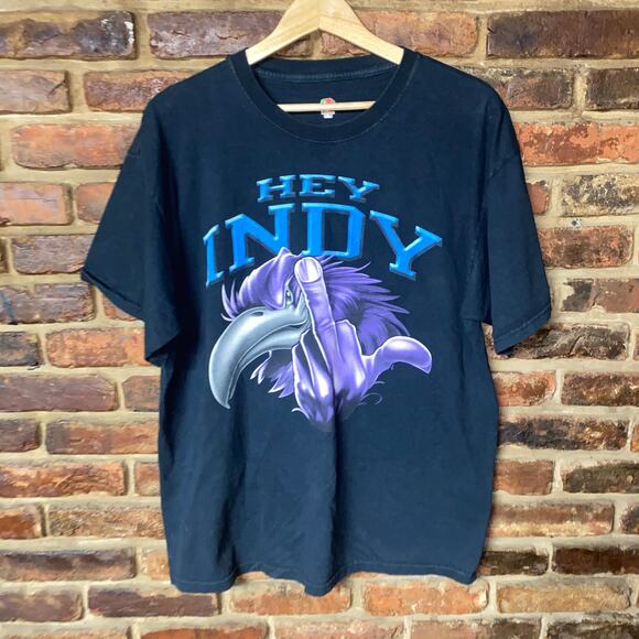 Baltimore Ravens NFL "Hey Indy" Middle Finger Graphic T-Shirt Men's Size XL - Picture 1 of 4
